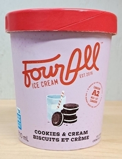 Four All cookies & cream Tub Ice Cream thumbnail